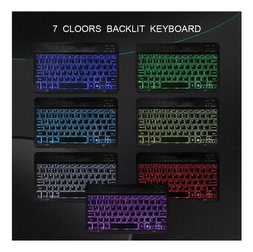 Para Conjunto Teclado Y Ratón Inalámbricos Retroiluminados