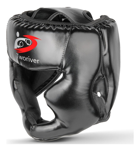 Casco De Boxeo Mma Sparring Ufc Piel Sintética Negro Negro Tamaño