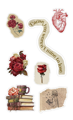 Kit Cartela Adesivos Para Scrapbook Caderno Planner Agenda