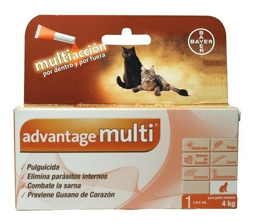 Pipeta antiparasitario para pulga Bayer Advantage Multi para gato hasta 4kg