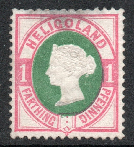 Heligoland Sello Variedad Color Reina Victoria X 1p Año 1875