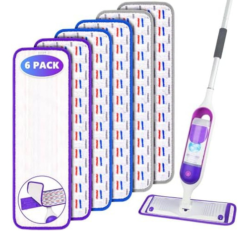 Paquete De 6 Almohadillas Reutilizables Swiffer Para Mopa El