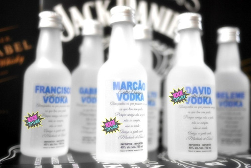 Vodka Tipo Absolut Personalizadas 10 Garrafas Vidro 50ml V01