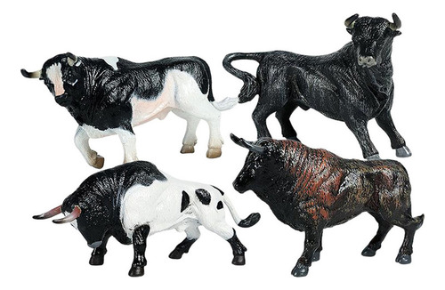 12 Piezas De Juguete De Vaca De Ganado De Toro Simulado