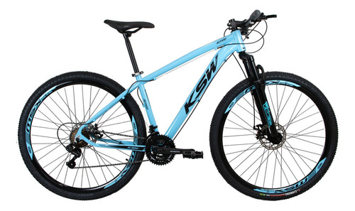 Bicicleta Aro 29 Ksw Xlt 2019 Alum Câmbios Shimano 24v Disco Cor Azul Tamanho do quadro 17