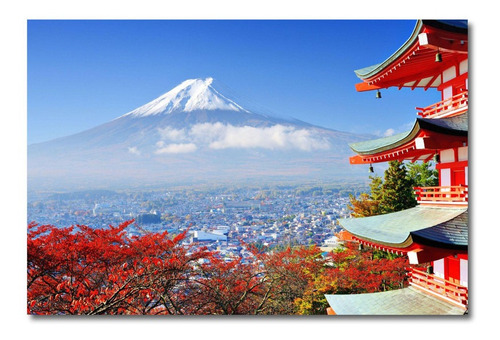 Cuadro Decorativo Monte Fuji Volcán Japón Lienzo 90x60
