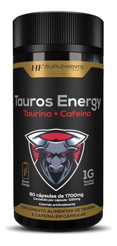 Tauros Energy 1700mg 60caps Hf Suplements