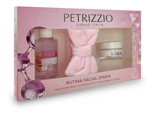 Crema Colágeno + Agua Micelar + Cintillo Skin Care Petrizzio Momento De Aplicación Día Tipo De Piel Normal