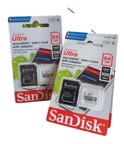 Cartão Micro Sd 64gb Ultra Classe10 - 100mb/s Original