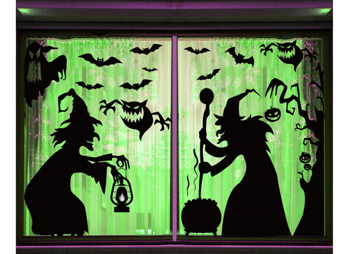 Decoraciones Grandes De Halloween Para Ventana, Calcomanas D