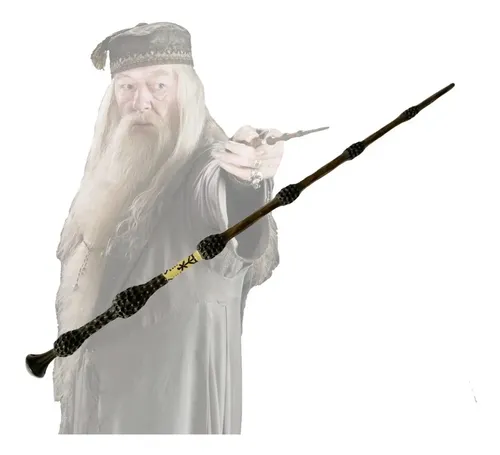 ZYMR Varita De Saúco De Dumbledore – Resina Y Acero, 40,5 Cm, Con Caja De Regalo Y Accesorios