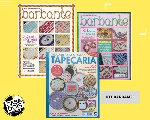 Kit De Revistas De Barbante E Tapeçaria!