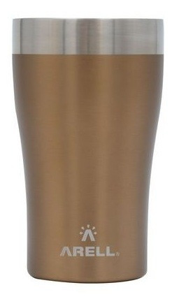 Imagem 1 de 9 de Copo Térmico De Cerveja 500ml Dourado Metallic Gold - Arell