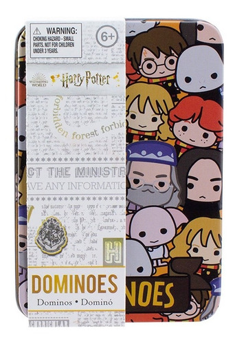 Harry Potter Chibi 28 Piezas Juego De Domino Caja Metalica