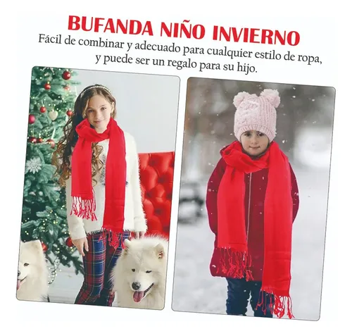 Bufanda Imitación Cachemira For Niños En Invierno Tipo Chal