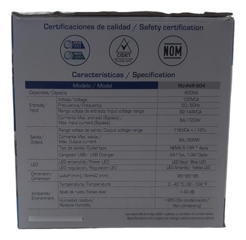 Regulador De Voltaje Cdp Avr 604 4 Tomas De Corriente Usb