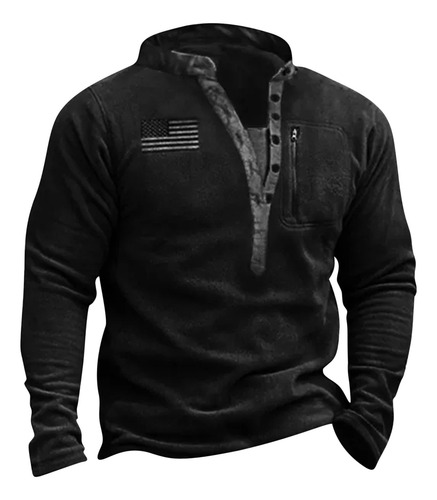Blusas Masculinas Staple Button Fleece Com Capuz, Pulôver So
