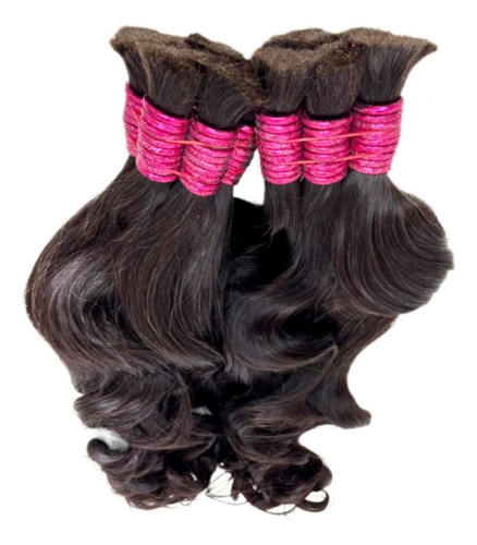 Indiano Cabelo Lev Humano Ondulado 100g 75/80 Cm Castanho