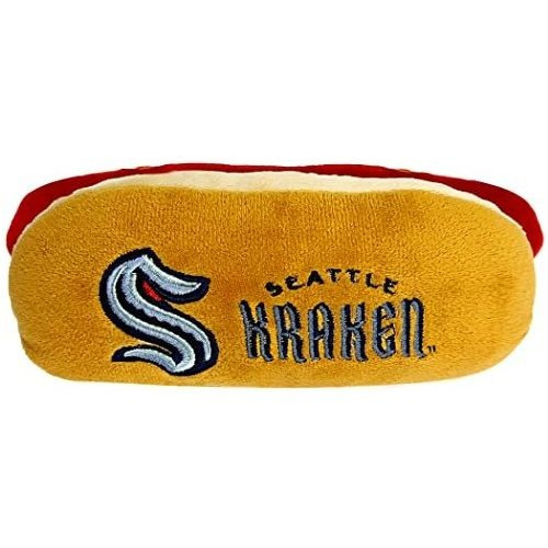 Pets First Nhl Seattle Krakens Hot Dog Plush Dog & Cat Squea