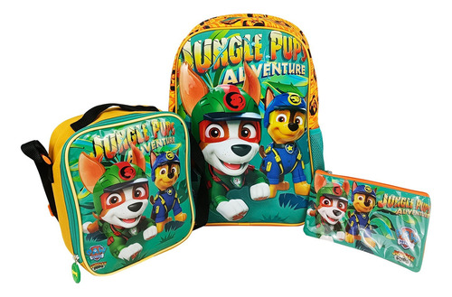 Scool - Set Mochila Oficio Lonchera Y Cartuchera Paw Patrol Color Multicolor Diseño De La Tela Liso