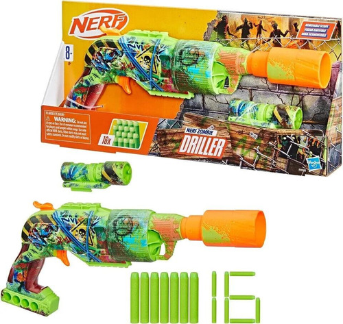 Lanzador Nerf Zombie Driller Dart Blaster