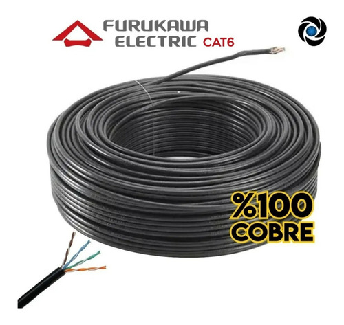 Imagen 4 de 7 de Cable Utp Furukawa Rollo 100m Gigalan Cat6 Exterior Red Cctv