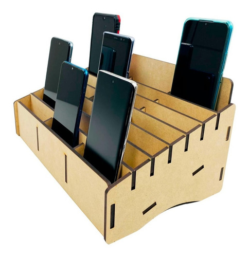 Imagen 3 de 10 de Caja Organizador Exhibidor Mdf 21 Porta Celulares Reparacion