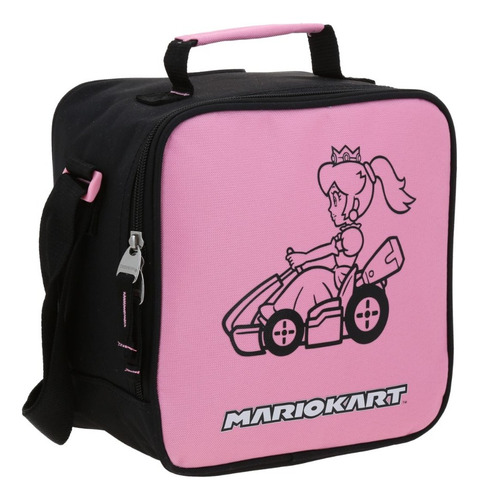 Kit Mochila+lonchera+lapicera Mario Bros Peach Gogo 2025 Negro Liso