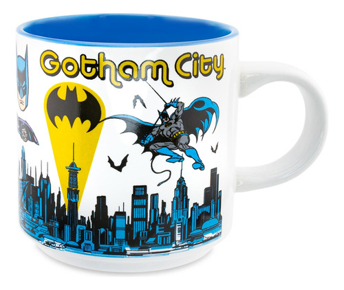 Caneca Dc Comics Batman Allover Print 380 Ml Em Cerâmica