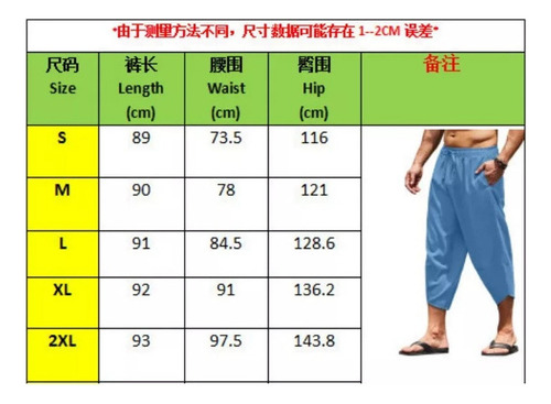 Leggins Harem Capri Para Hombre, Casuales, Verano, Pierna