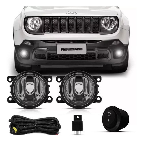 Imagem 3 de 5 de Kit Farol Milha Jeep Renegade 2020 Modelo 2021 + 2 Brindes
