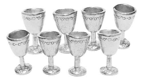 Kit De Copa Dorado En Miniatura De , Decoración 1/12, Plata