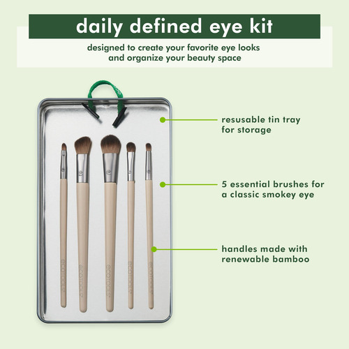 Juego De Brochas De Maquillaje Ecotools Daily Defined Eye, J