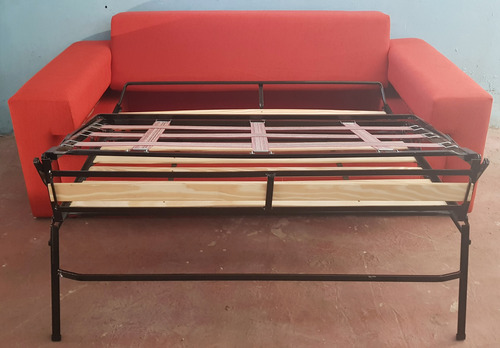 Sillón Sofá Cama 2 Plazas -directo De Fabrica Chenill / Eco Cuero