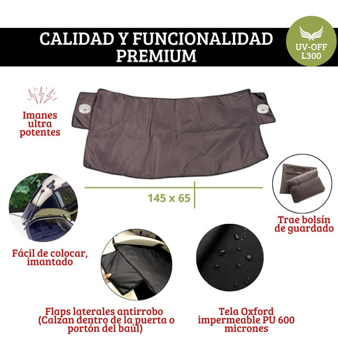 Funda Luneta Imantada Uv-off L100, Capa Simple, 4 Estaciones