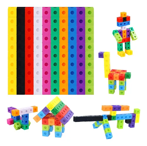 100 Cubos Unifix En Balde Desarrollo Matemático Y Lógico