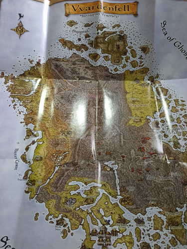 Mapa Vvardenfell Morrowind Xbox Clásico Insert Original Solo