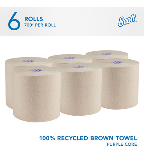Toalla De Papel Reciclada Marrón Con Bolsillos Absorbentes