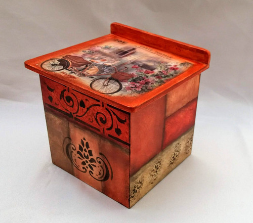 Caja Té Madera Decorada Alhajero Varios Tamaño Consultastock