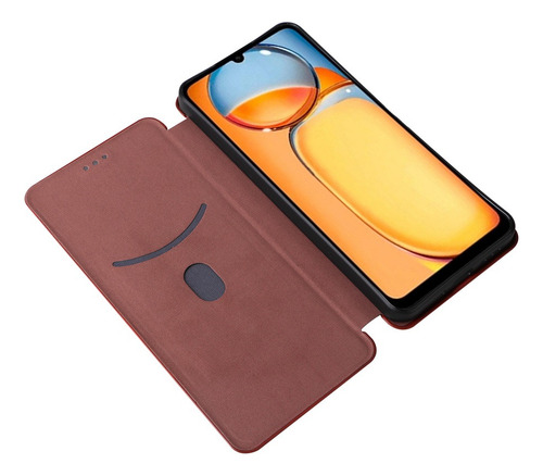 Funda Tipo Cartera De Poliuretano De Fibra De Carbono Para X
