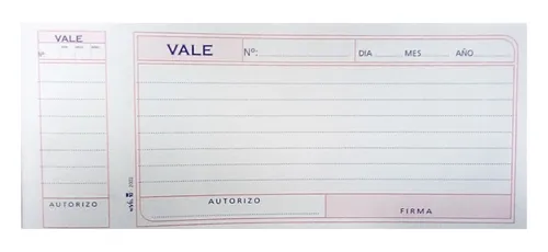 Talonario Nivel 10 Vale Por Con Talon 2002 X 40 Hojas