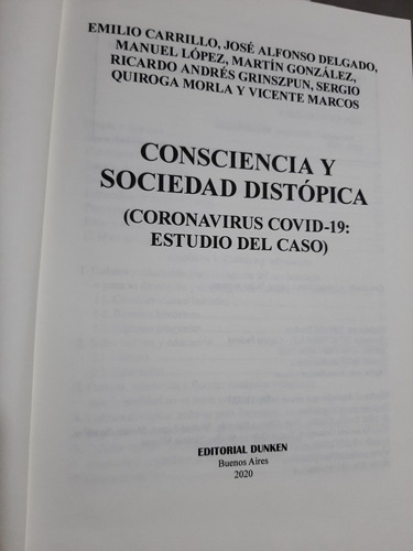 Imagen 2 de 3 de Libro Consciencia Y Sociedad Distopica
