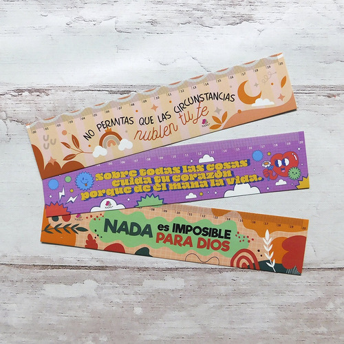Reglas Con Frases Religiosas Cristianas Pack X 25