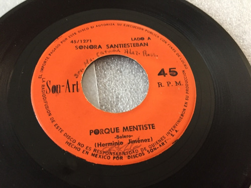 Sonora Santisteban - Porque Mentiste -  Vinyl  7 - 45 Rpm