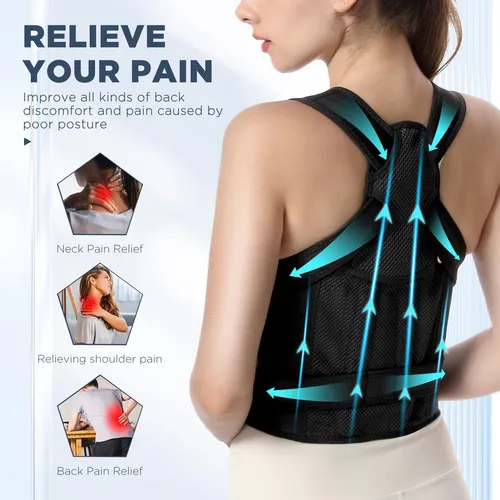 Soporte De Espalda Corrector De Postura Kkm Para Mujeres Y H