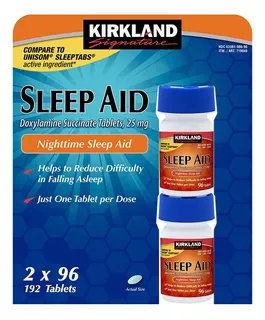 Sleep Aid 25 Mg Kirkland Signature 192 Comprimidos