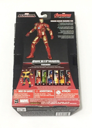 Marvel Legends Iron Man Mark 43 Age Of Ultron Baf Thanos (Usado)