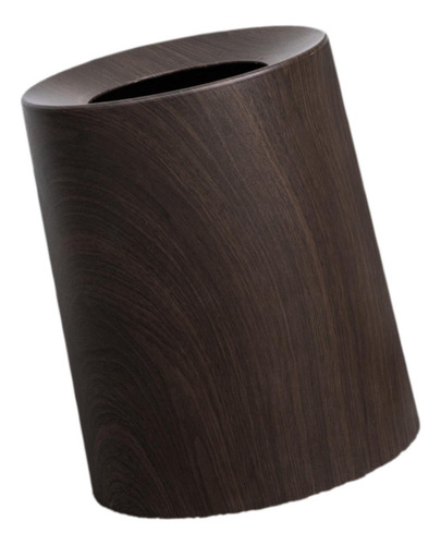 Wood Grain Trash Can Multipurpose Portable Stylish L Walnut