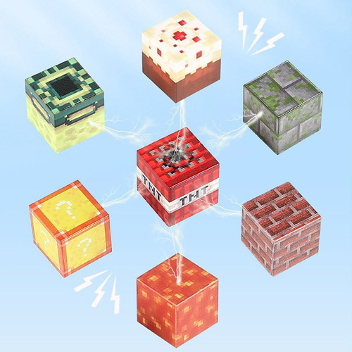 200 Bloques Magnéticos Cubos Pixel Minecraft