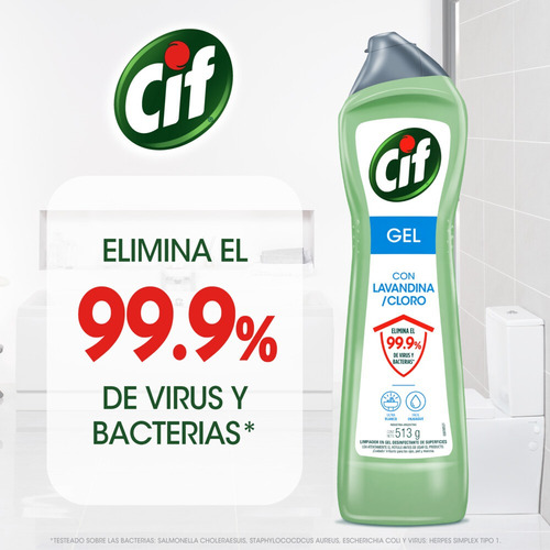 Cif En Gel Lavandina Cloro 99.9% Anti Virus Y Bacteria